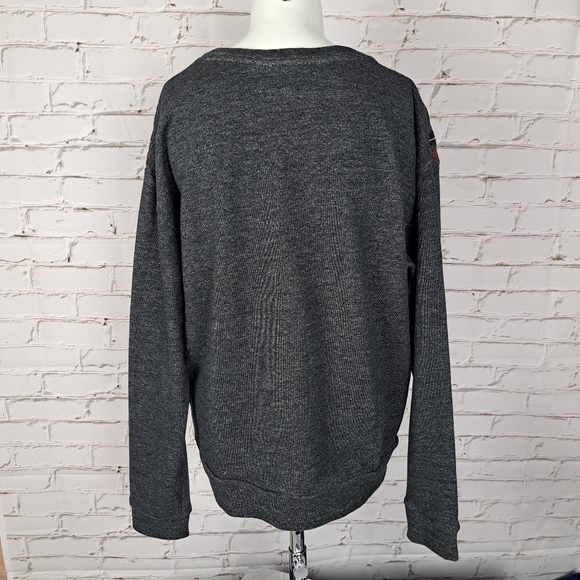 miss Me Vintage | Charcoal Gray & Red Diamond Pullover Sweater - Picture 6 of 11